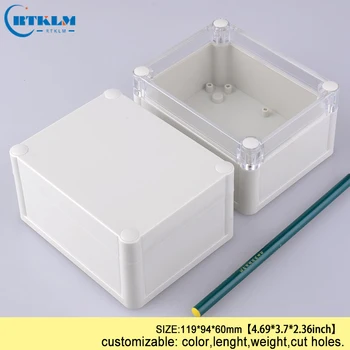 Электронный корпус DIY, водонепроницаемая распределительная коробка, прозрачный пластиковый корпус, корпус из абс-пластика 119 *94* 60 мм