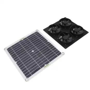 Комплект вентилятора солнечной панели Водонепроницаемая солнечная панель мощностью 100 Вт для небольших курятников для домашних животных