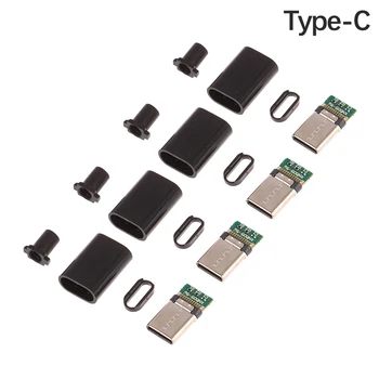 5 Комплектов Мини-USB Micro USB Type C Мужская Головка С Оболочкой Разъем Micro Usb Jack Пластиковая Оболочка Разъем Tail Sockect Plug Terminal