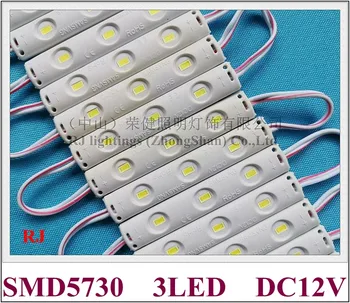 новый дизайн инжекционного светодиодного модуля водонепроницаемый светодиодный задний фонарь подсветки DC12V 0.8 Вт SMD 5730 3 led IP65 75 мм * 12 мм * 5 мм CE ROHS