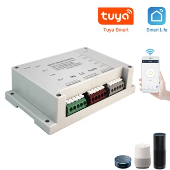 Модуль включения света умного дома Tuya WIFI 10A 4-Канальный Универсальный выключатель 4-Канальное реле Alexa Google home