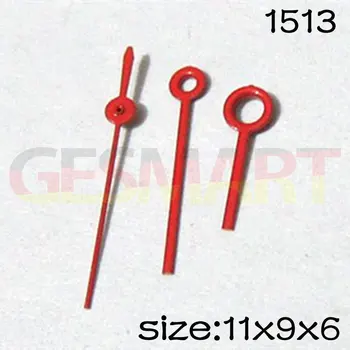 Красный набор стрелок для часов Miyota 2035, механизм длиной 11 мм / 9 мм / 6 мм, № 1513