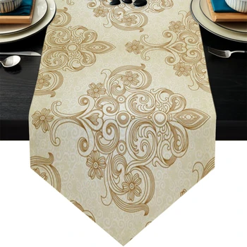 Скандинавская винтажная настольная дорожка для обеденного стола, кухонный декор, скатерть для обеденного стола с цветочным рисунком, настольная дорожка