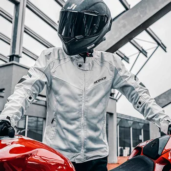 SCOYCO 2023 Мотоциклетная Куртка Мужская Женская Байкерская Куртка Сетчатая Защита для Мотокросса Мотокросс По Бездорожью Туристическая Куртка M-4XL