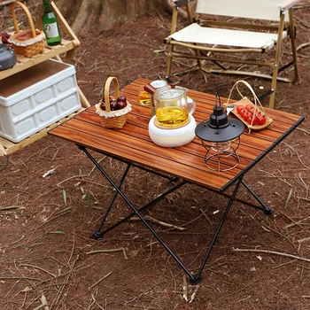 Сверхлегкий стол для кемпинга на открытом воздухе, стол для пикника, барбекю, складной стол для путешествий, пеший туризм, Походный стол в стиле ретро, стол для кемпинга