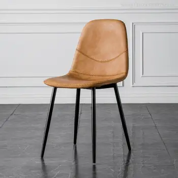 Роскошное кожаное кресло Современный Дизайнерский Минималистичный Уличный Стул Для кемпинга Парикмахерский Барный стул Silla Nordica Мебель для спальни XF11XP