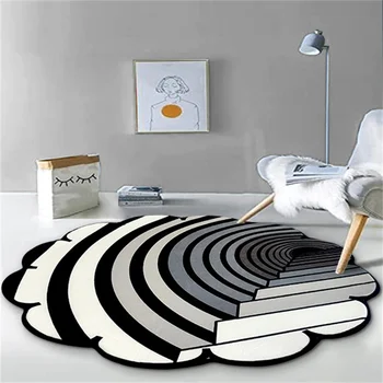 3D Визуальные вихревые круглые ковры для гостиной, декора спальни, креативного дизайна, коврика для детской игровой площадки, нескользящего настольного подвесного коврика для корзины