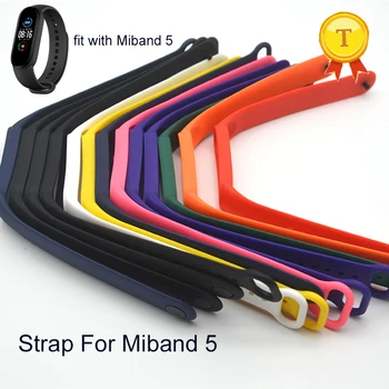 самый продаваемый силиконовый ремешок для Mi Band 5 Wristband Браслет smartband Сменный ремень для MiBand 5 Кабель зарядного устройства M5