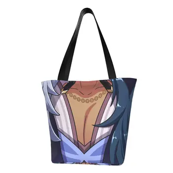 Модная сумка для покупок Genshin Impact Kaeya Tiddies из аниме-игры, холщовая сумка для покупок через плечо