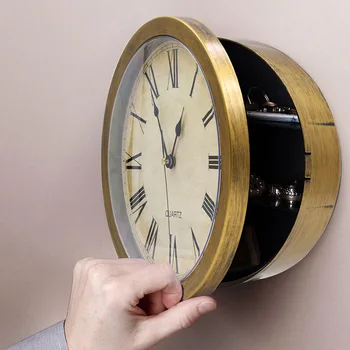 Настенные часы креативное ретро украшение настенные часы страхование хранения шкатулка для ювелирных изделий домашняя гостиная индивидуальные часы