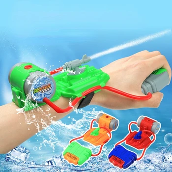 Детский водяной пистолет на запястье на День защиты детей, детский ремешок на запястье, ручной водяной пистолет под давлением, летняя игрушка для игры с водой
