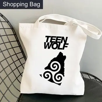 Teen Wolf Хозяйственная Сумка Бакалейная Bolsa Многоразовый Мешок для Вторичной переработки Покупок Сумка Тканая Bolsas Ecologicas Reciclaje Ecobag Sac Tissu
