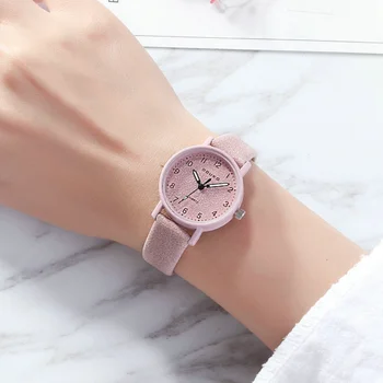 Простые кварцевые часы с цифровыми весами, винтажный кожаный ремень в стиле колледжа, модные женские часы, студенческие наручные часы, прямая поставка