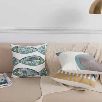 Наволочка с вышивкой SEIKANO, чехол для подушки из полиэстера, 45X45 см, домашний декор, Наволочка для комфортной комнаты в Марокканском стиле