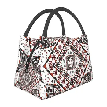 Керамика Kabyle, берберские мотивы, термоизолированная сумка для ланча, Берберский портативный контейнер для ланча для пикника на открытом воздухе, коробка для еды