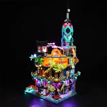 комплект светодиодной подсветки kyglairng для LEGO 71741 Ninjagoing city gardens (модель кирпичей в комплект не входит)