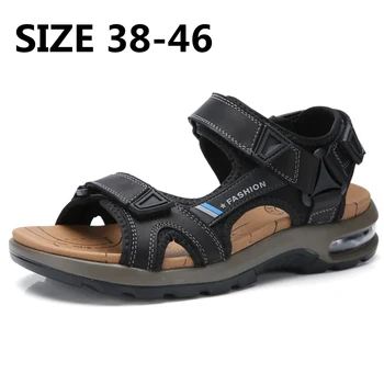 Новые летние мужские сандалии, уличные нескользящие мужские пляжные сандалии, мужская летняя обувь, модные мужские кроссовки, размер 38-46