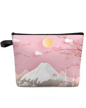 Mountain Peach Blossom Sun Большая Вместительная Дорожная косметичка, Портативная сумка для хранения макияжа, женский водонепроницаемый пенал