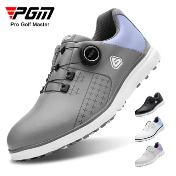 Мужские туфли для гольфа PGM, шнурки с ручкой, противоскользящие, водонепроницаемые мужские спортивные туфли, кроссовки XZ232, кроссовки