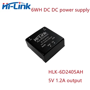 Бесплатная доставка Hi-Link 5V 1.2A выход постоянного тока источники питания постоянного тока 18-36V Вход HLK-6D2405AH 85% КПД изолированного модуля питания постоянного тока постоянного тока