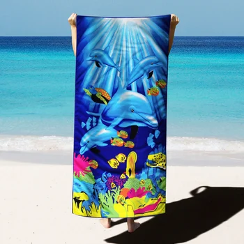 Пляжное полотенце из микрофибры MUTAO с принтом в виде заколки для волос, Альпинизм, Йога, Пляжное плавание, бег, впитывающее мягкое полотенце