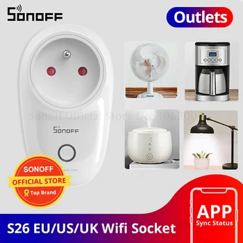 Itead SONOFF S26R2 EU / UK / US Wifi Smart Socket Plug Switch Приложение Дистанционного Управления Розеткой Timing Plugs Switch Умный дом