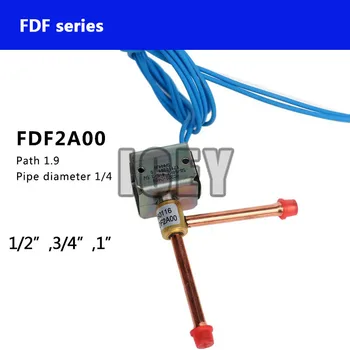 FDF-2A/3A/4A/6A/8A нормально закрытая мини-проточная Медная холодильная система прямоугольный 2-ходовой клапан электромагнитный клапан AC220V